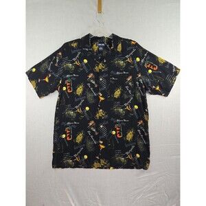 Cherokee Hawaiian Style Button Front Short Sleeve Shirt Men's Large Party Fun